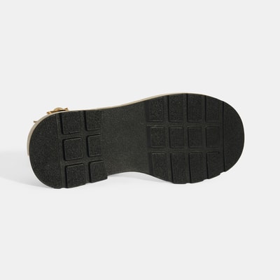 Kadın Bej Süet Tokalı Sandalet