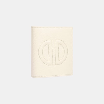 Kadın Beyaz D Logolu Deri Cüzdan
