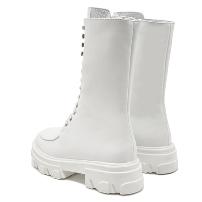 Kadın Beyaz Deri Bot