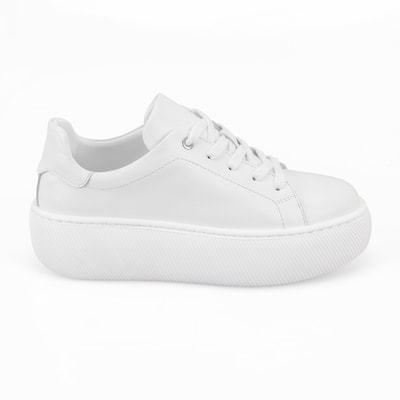Kadın Beyaz Deri Günlük Ayakkabı