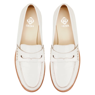 Kadın Beyaz Deri Loafer
