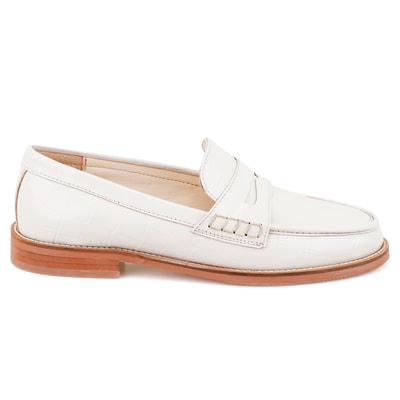 Kadın Beyaz Deri Loafer