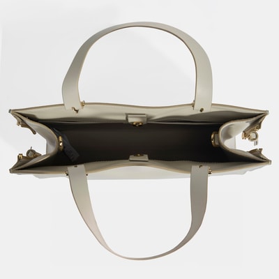 Kadın Beyaz Deri Omuz Çantası