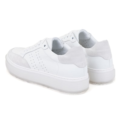 Kadın Beyaz Deri Spor Ayakkabı
