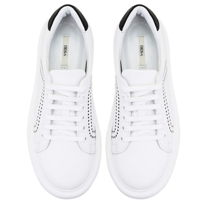 Kadın Beyaz Deri Spor Ayakkabı