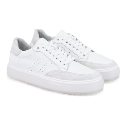 Kadın Beyaz Deri Spor Ayakkabı