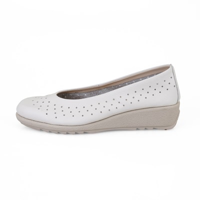 Kadın Beyaz DesaComfort Deri Babet