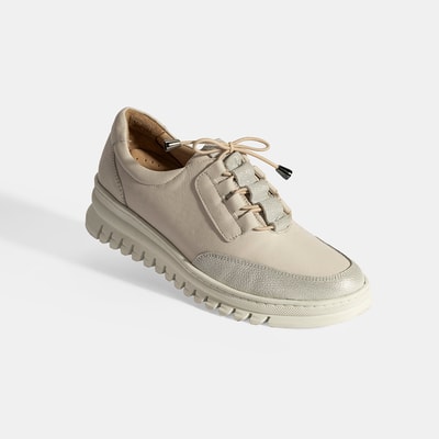 Kadın Beyaz DesaComfort Deri Bağcıklı Günlük Ayakkabı