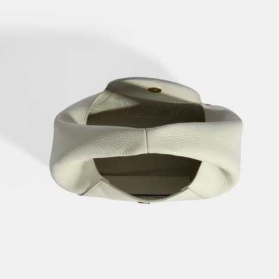 Kadın Beyaz Logo Baskılı Deri El Çantası