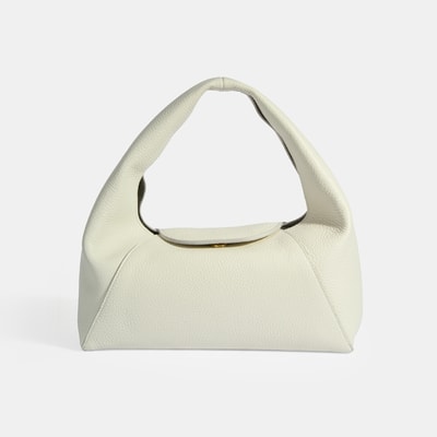 Kadın Beyaz Logo Baskılı Deri Omuz Çantası