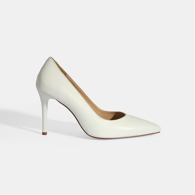 Kadın Beyaz Napa Deri Stiletto