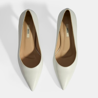 Kadın Beyaz Napa Deri Stiletto