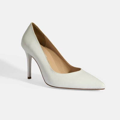 Kadın Beyaz Napa Deri Stiletto