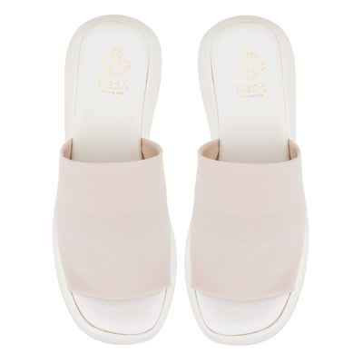 Kadın Beyaz Platform Tabanlı Terlik