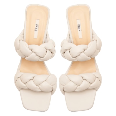 Kadın Beyaz Topuklu Terlik