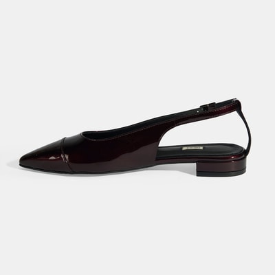 Kadın Bordo Ayarlanabilir Tokalı Rugan Babet