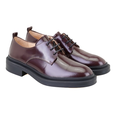 Kadın Bordo Deri Klasik Ayakkabı