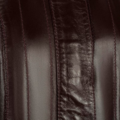 Kadın Bordo Kapüşonlu Deri Mont