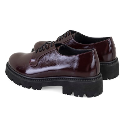 Kadın Bordo Rugan Deri Günlük Ayakkabı