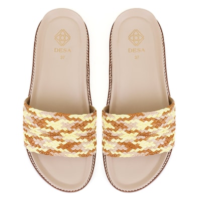 Kadın Çok Renkli Hasır Terlik