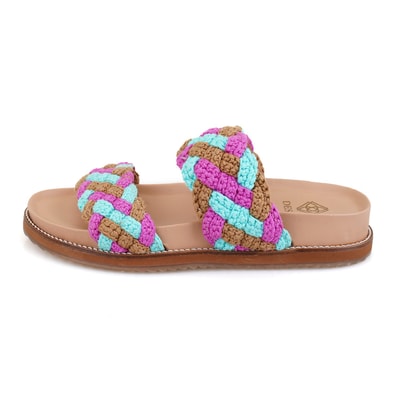 Kadın Çok Renkli Örgülü Terlik