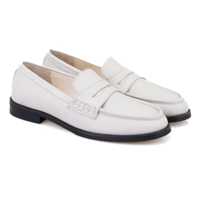 Kadın Ekru Deri Günlük Ayakkabı