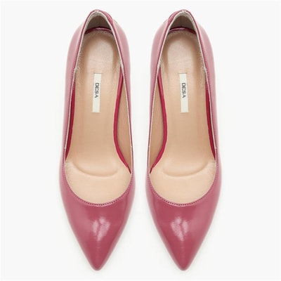 Kadın Fuşya Rugan Klasik Ayakkabı