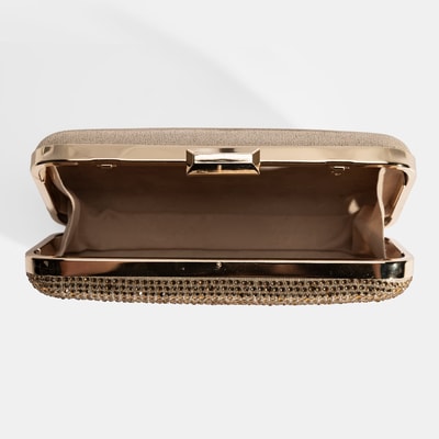 Kadın Gold Taş Detaylı Portföy Gece Çantası