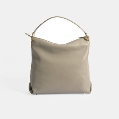 Kadın Gri Deri Omuz Çantası