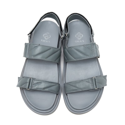 Kadın Gri Deri Sandalet