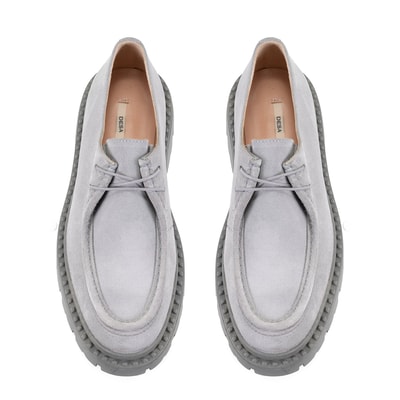 Kadın Gri Günlük Deri Ayakkabı