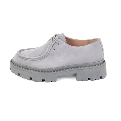 Kadın Gri Günlük Deri Ayakkabı