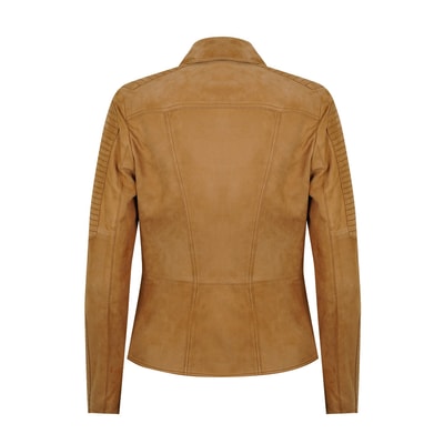 Kadın Hardal Süet Deri Ceket