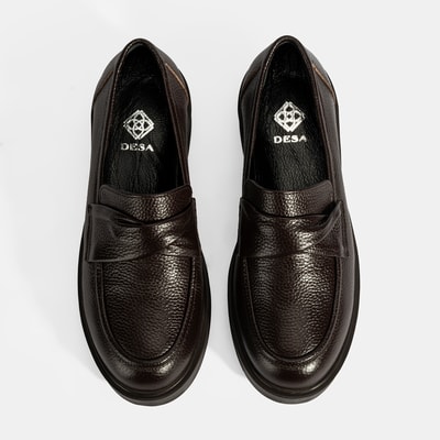 Kadın Kahve Deri Loafer