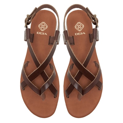 Kadın Kahve Deri Sandalet