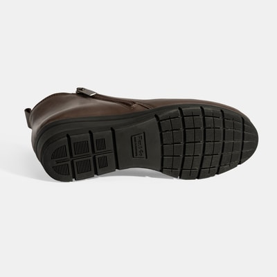 Kadın Kahve DesaComfort Çift Fermuarlı Deri Bot