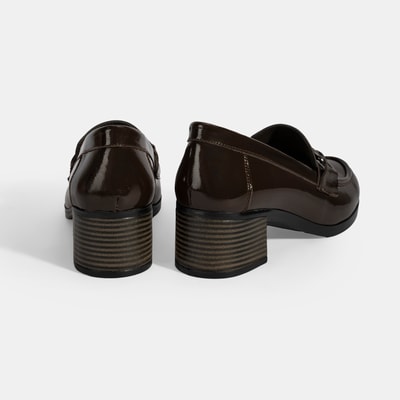 Kadın Kahve DesaComfort Topuklu Rugan Ayakkabı