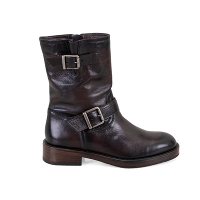 Kadın Kahve Kemer Aksesuarlı Kadın Bot