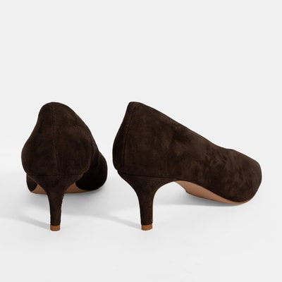 Kadın Kahve Klasik Süet Topuklu Ayakkabı