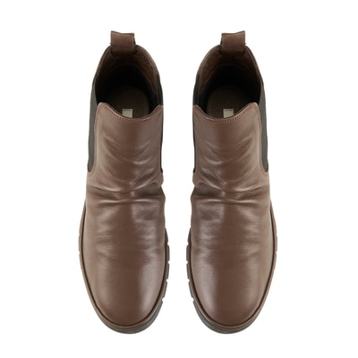 Kadın Kahve Lastikli Deri Bot