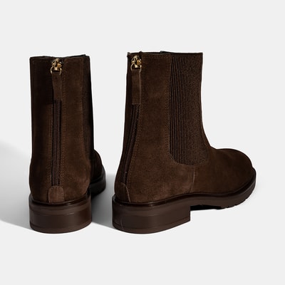 Kadın Kahve Lastikli Süet Chelsea Bot