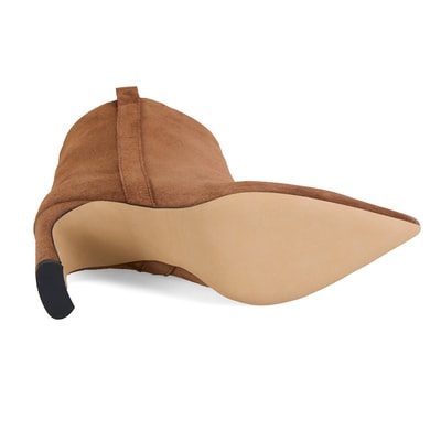 Kadın Kahve Süet Topuklu Bot