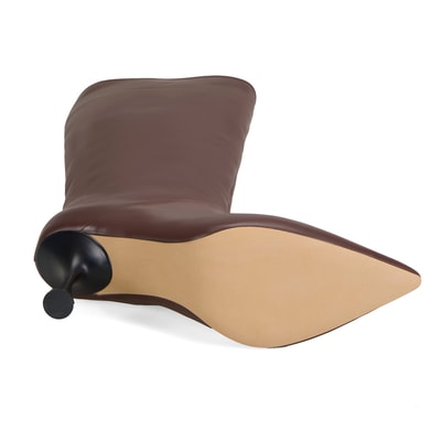 Kadın Kahve Topuklu Deri Çizme