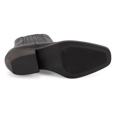 Kadın Kahve Topuklu Deri Kovboy Botu