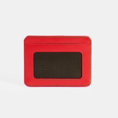 Kadın Kırmızı Deri Kartlık