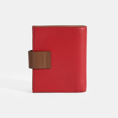 Kadın Kırmızı / Kahve Deri Cüzdan