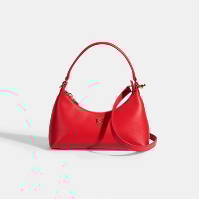 Kadın Kırmızı Omuz Askılı Mini Deri El Çantası