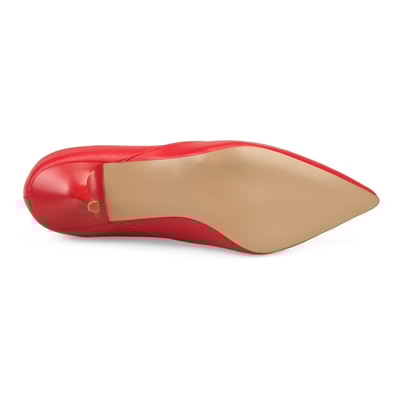 Kadın Kırmızı Topuklu Deri Stiletto