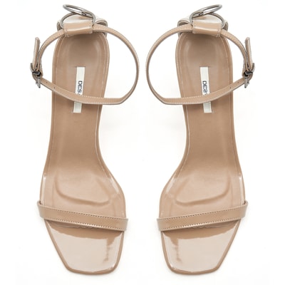 Kadın Krem Rugan Deri Abiye Ayakkabı