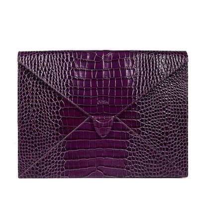 Kadın Kroko Baskılı Deri Portföy Çanta